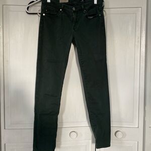Adriano Goldschmied green “the Stevie ankle “ jeans.  Size 27
